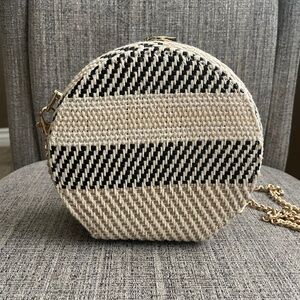 Woven Hard Crossbody Purse